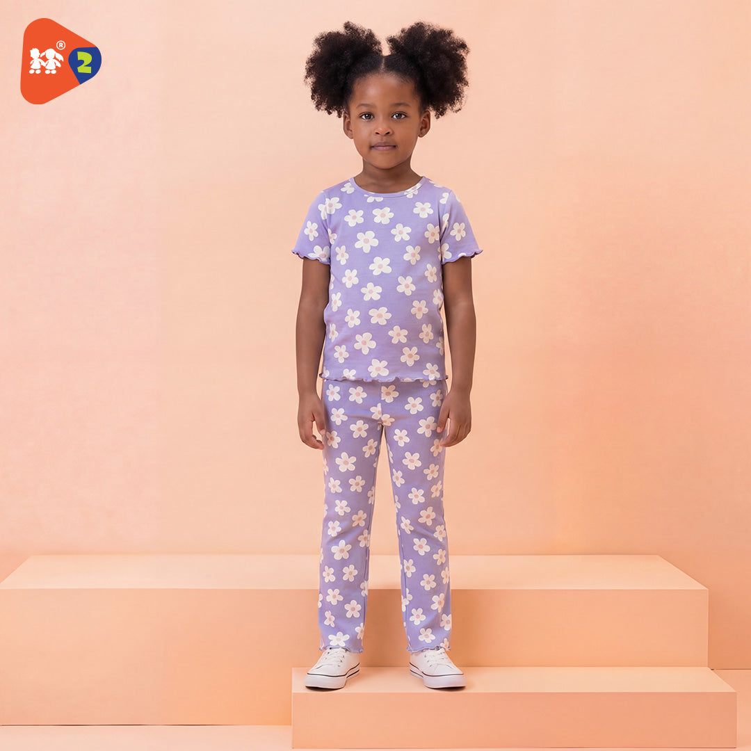 بنطلون بناتى وايد ليج