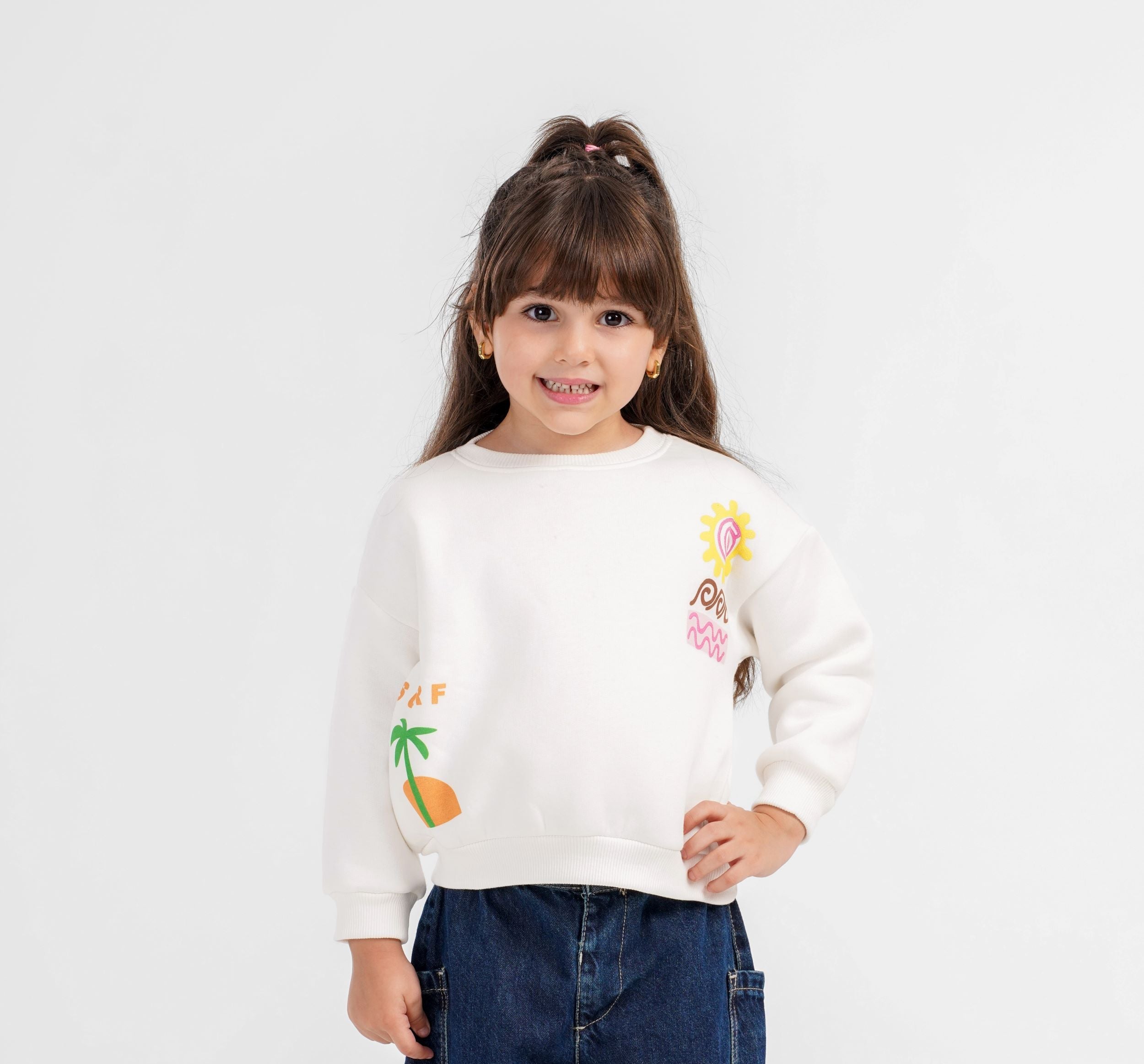 سويت شيرت بناتي مبطن