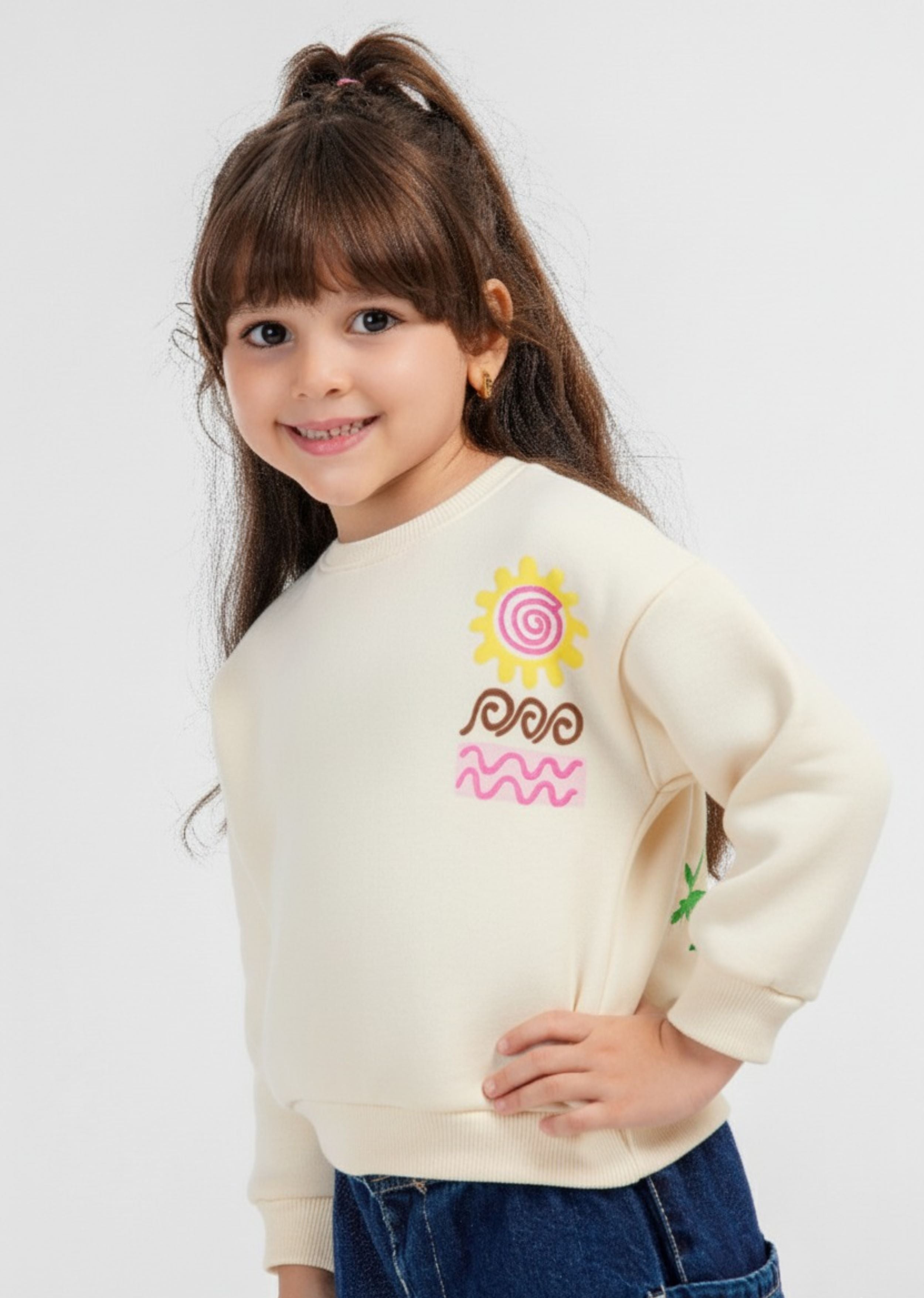 سويت شيرت بناتي مبطن