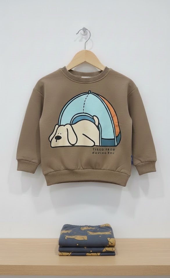 طقم ميكس  سويت شيرت مبطن + ليجن ريب